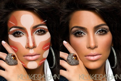 Kim-Kardashian-Contouring-Makeup-Guide-Pinterest-3-492x330